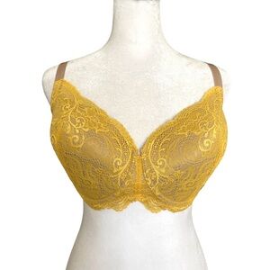 THIRDLOVE 24/7 Lace Balconette Bra Yellow